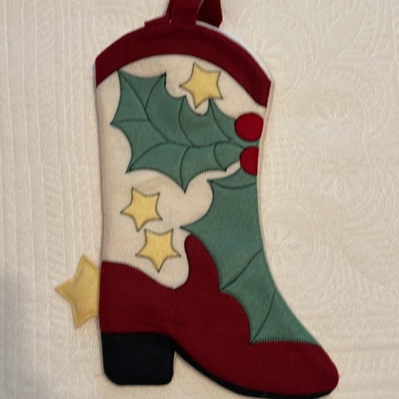 Western Christmas Stockings (2) Cowboy Cowgirl  Boots Western Holiday - Picture 2 of 8